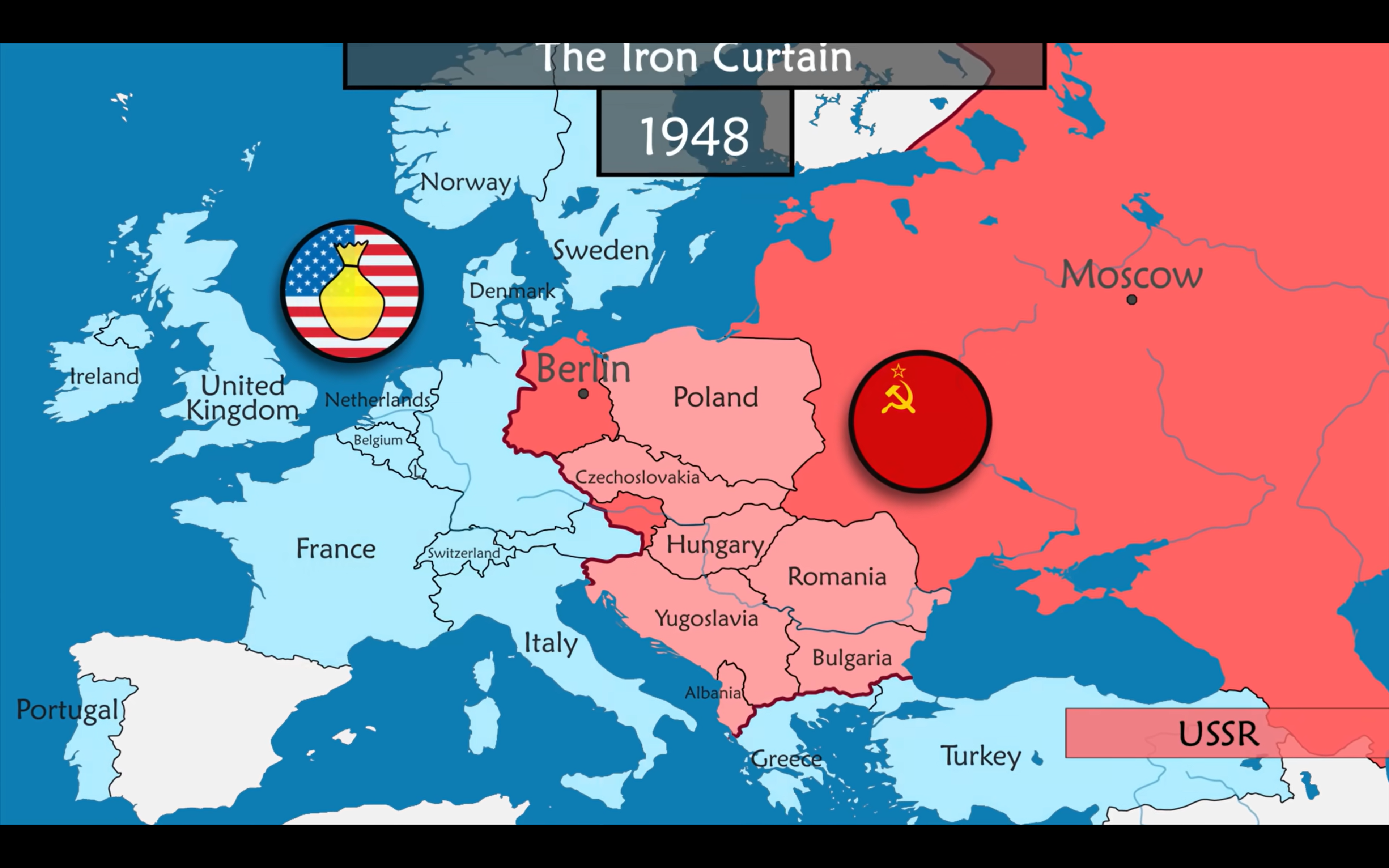 Historical map of European territorial changes